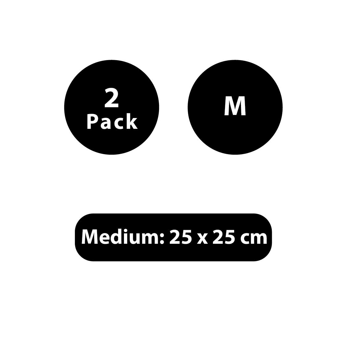 Medium (25 x 25cm) - Pack of 2