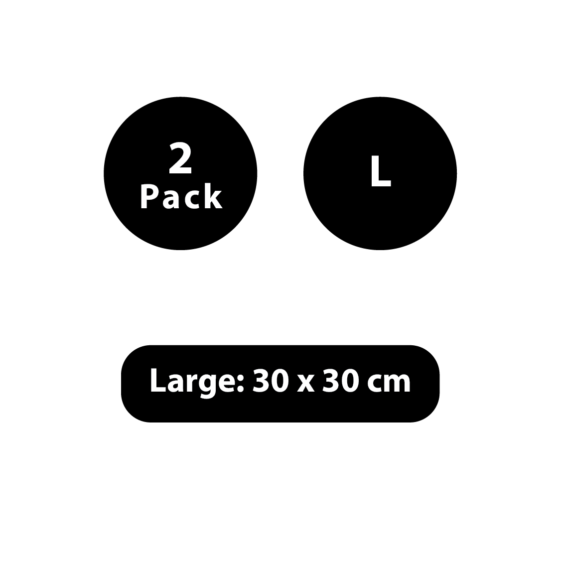 Large (30 x 30cm) - Pack of 2