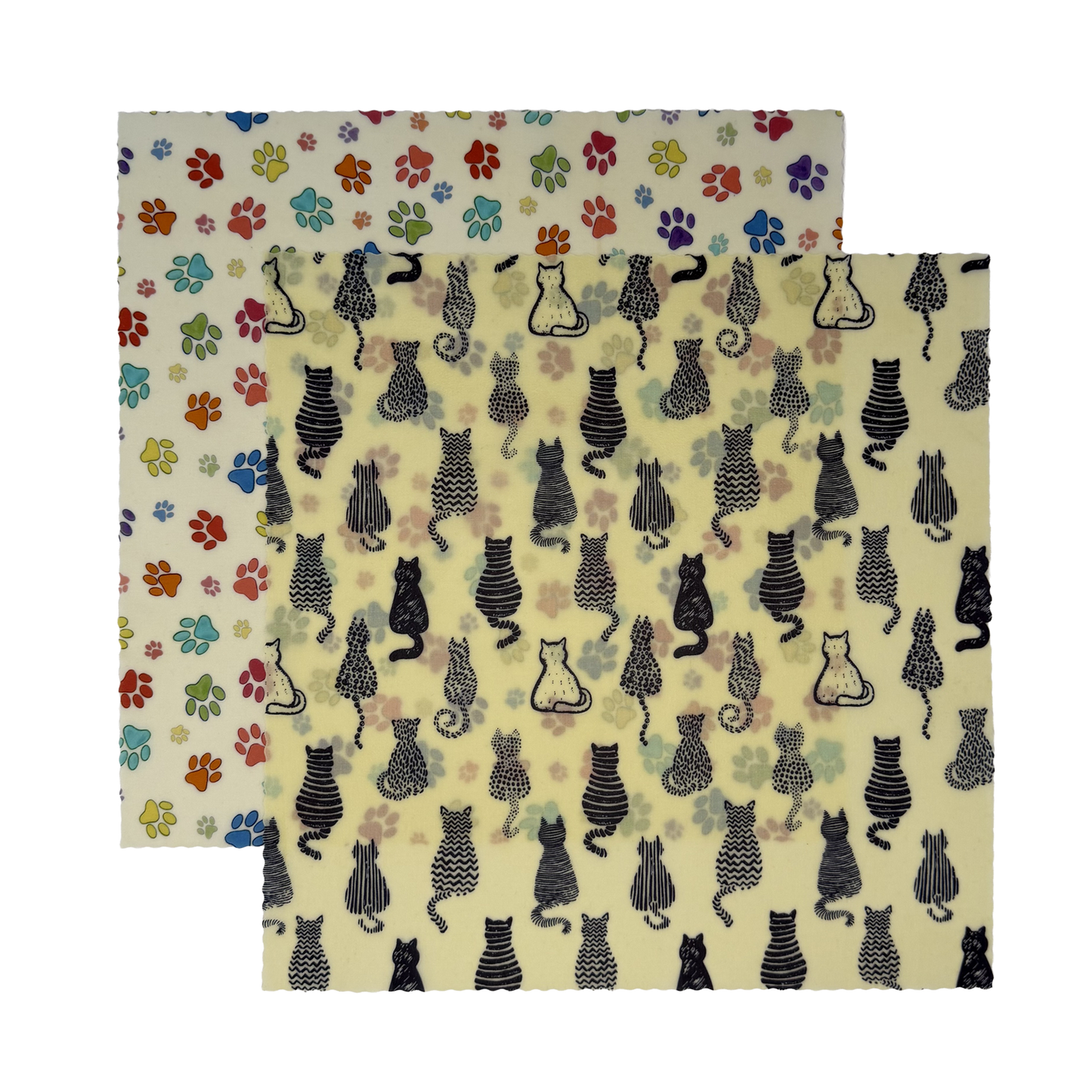Cats & Paw Prints - Large  -  2 Pack