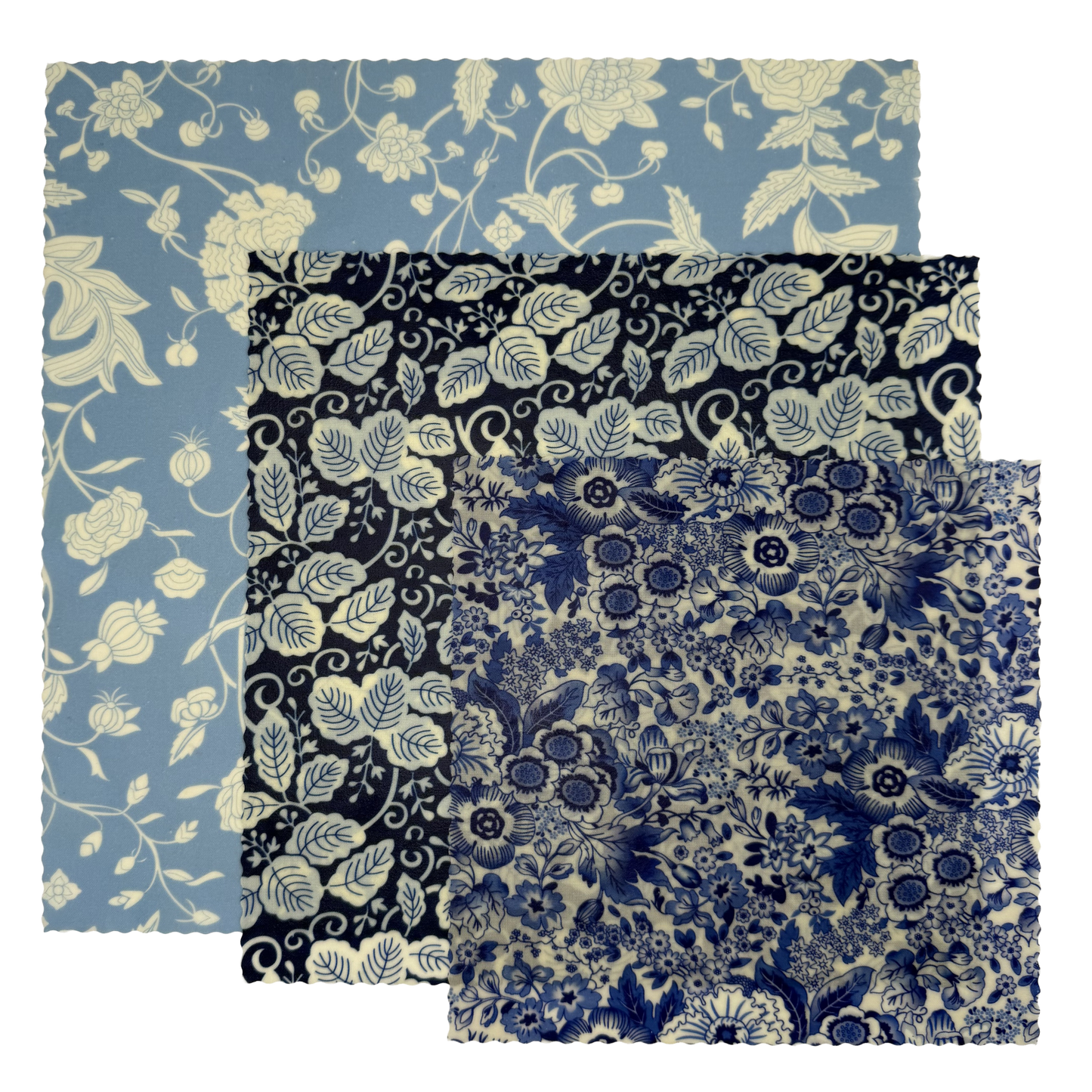V&A Museum Organic Cotton Blue Botanicals - 3 Pack (S|M|L)